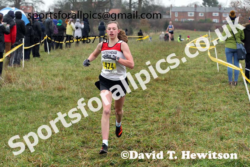 Womens under-17s and under-20s, 2021 North Eastern Cross Country Championships, Sedgefield. Photo: David T. Hewitson/Sports for All Pics